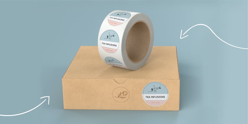 Branded stickers example