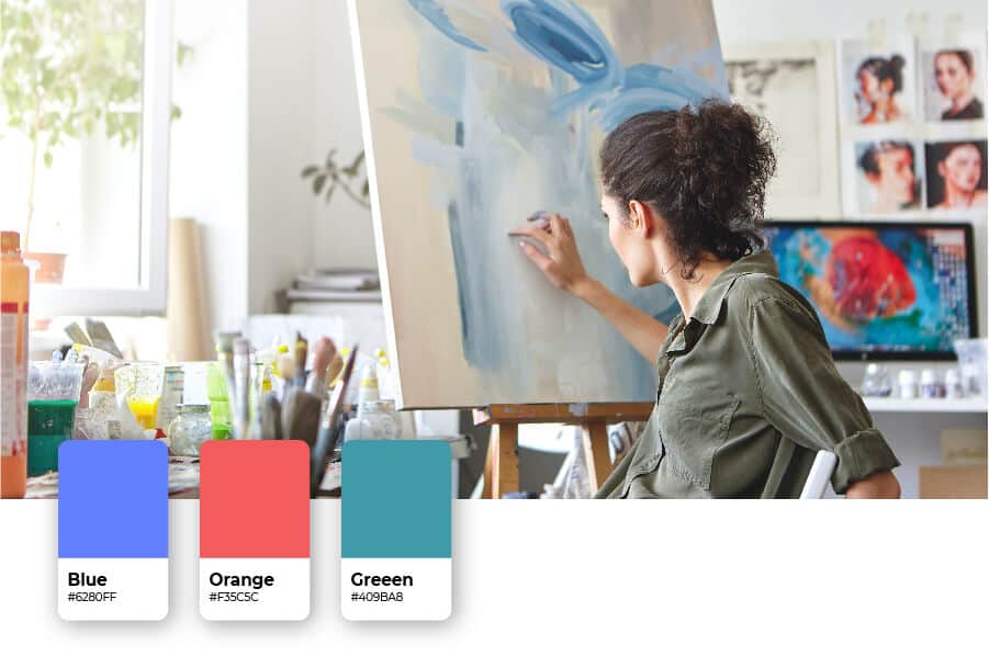 color palette for art logos