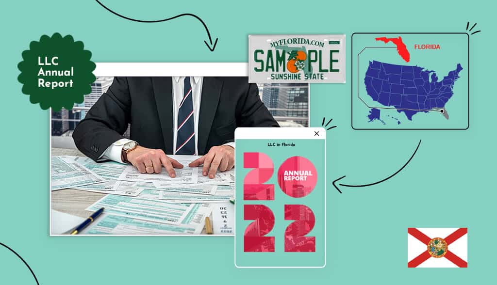 header - Florida annual report states map Florida map