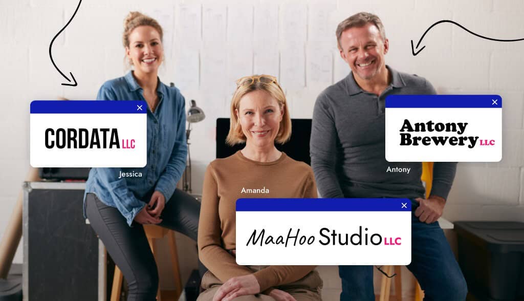 Image of three business owners with three different types of LLC