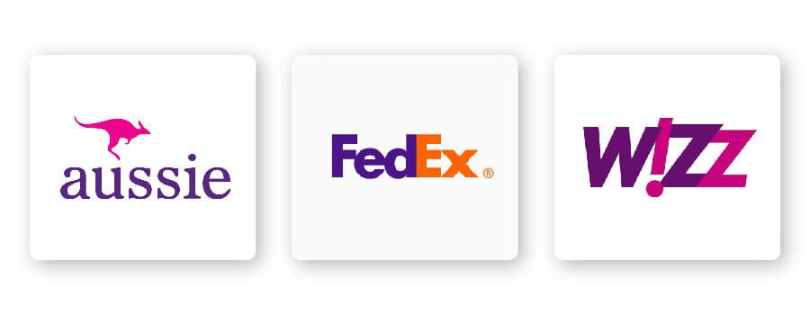 Purple logos
