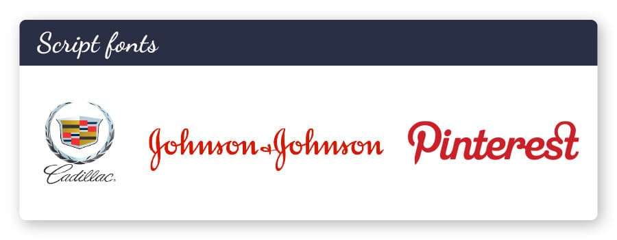 logo with script fonts