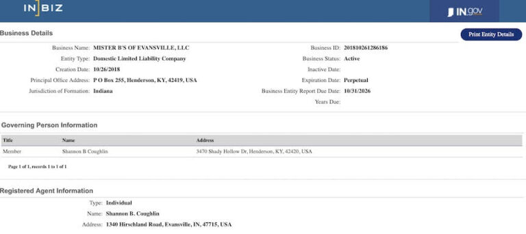 business details and Business ID number