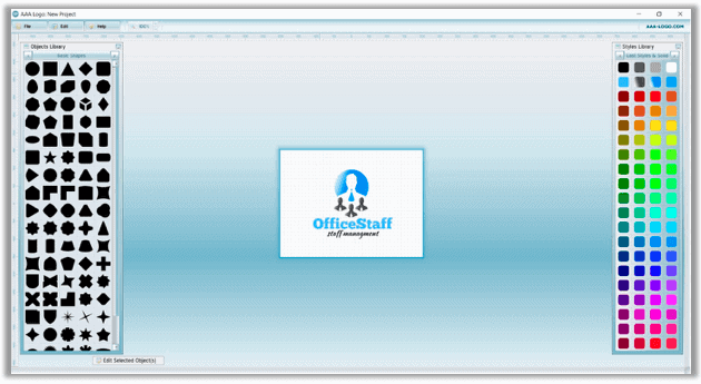 Screenshot of AAA logo software