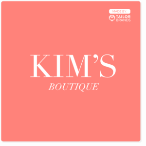 exemplo de logotipo - Kim's boutique