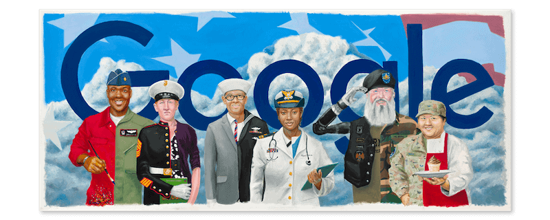 google veterans day logo