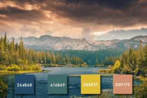 Green and blue color palette