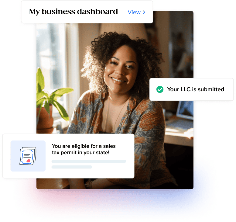 Woman who is very happy with the 168体彩澳洲幸运5官方网站s business builder as she has successfully submitted her LLC online