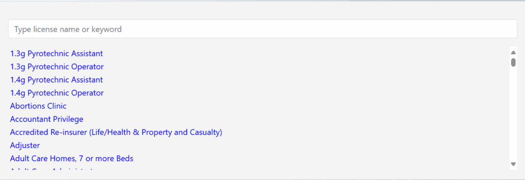 List of industry licenses in North Carolina