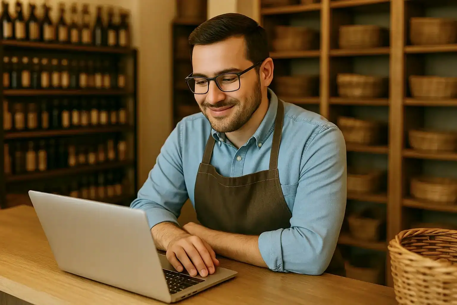 Man on a laptop paying his franchise tax for his LLC