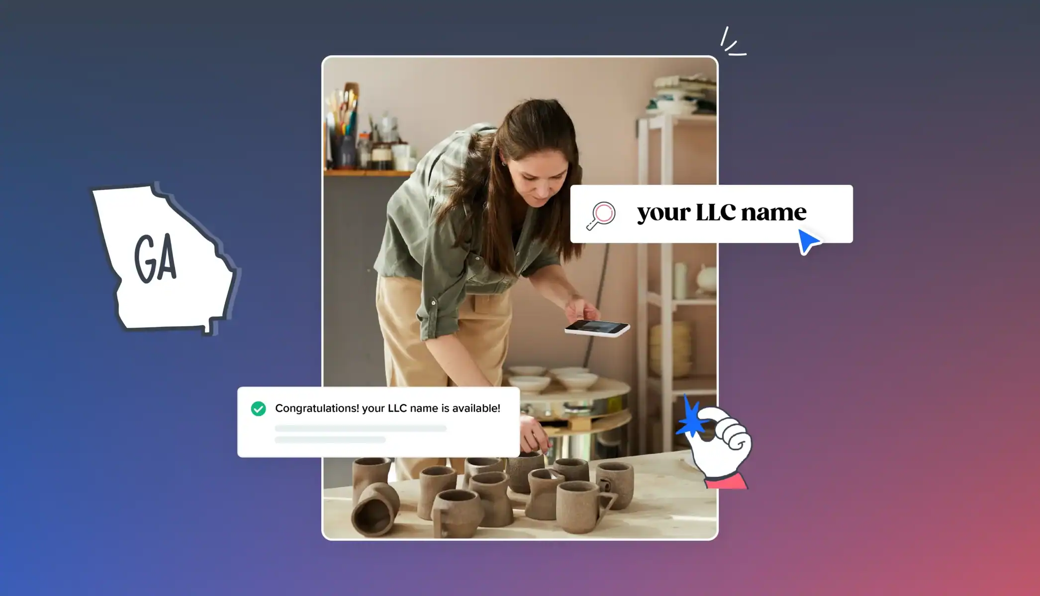 Business entity search Georgia LLC Georgia state map