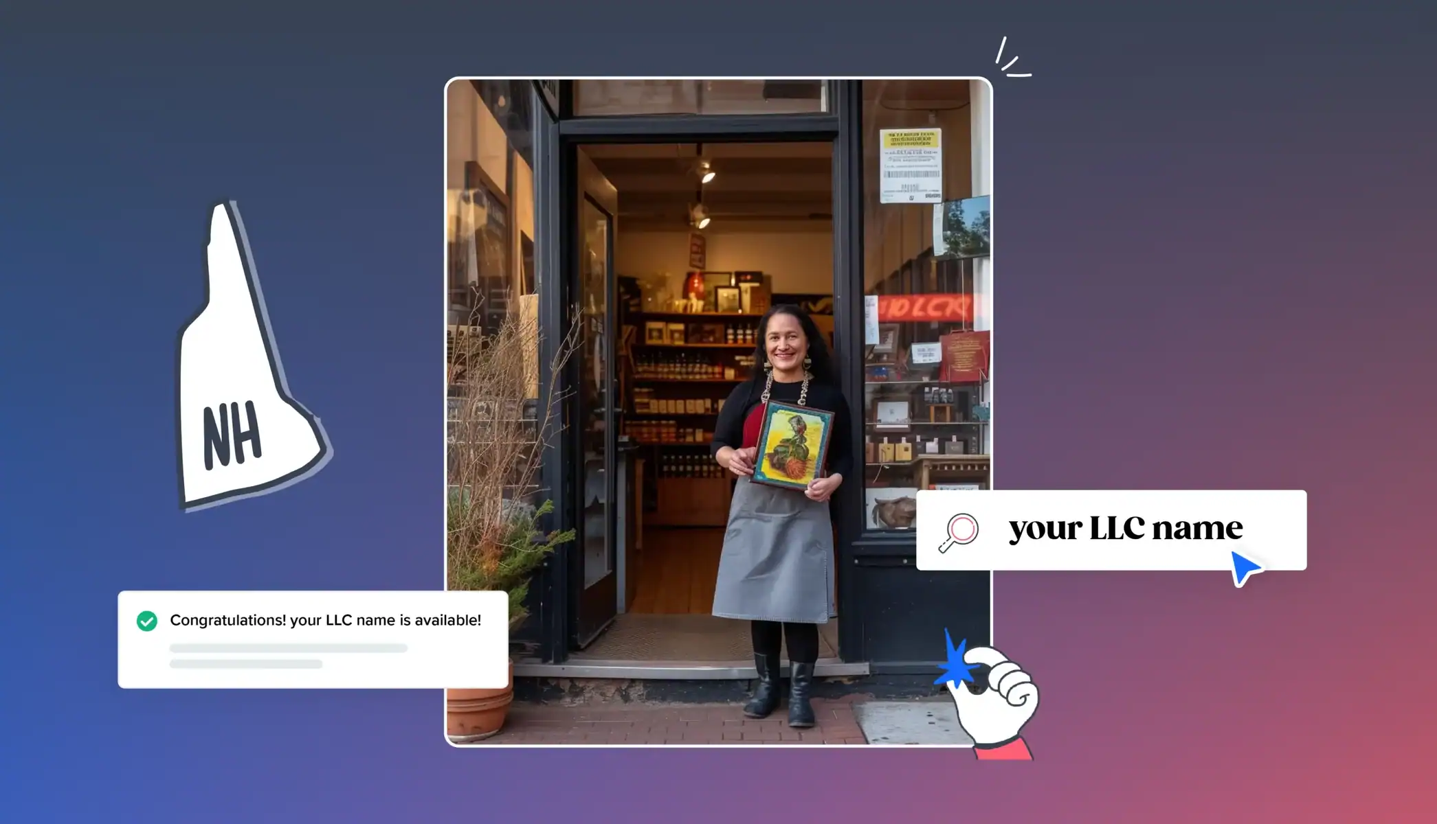 New Hampshire your llc name is available new hampshire map