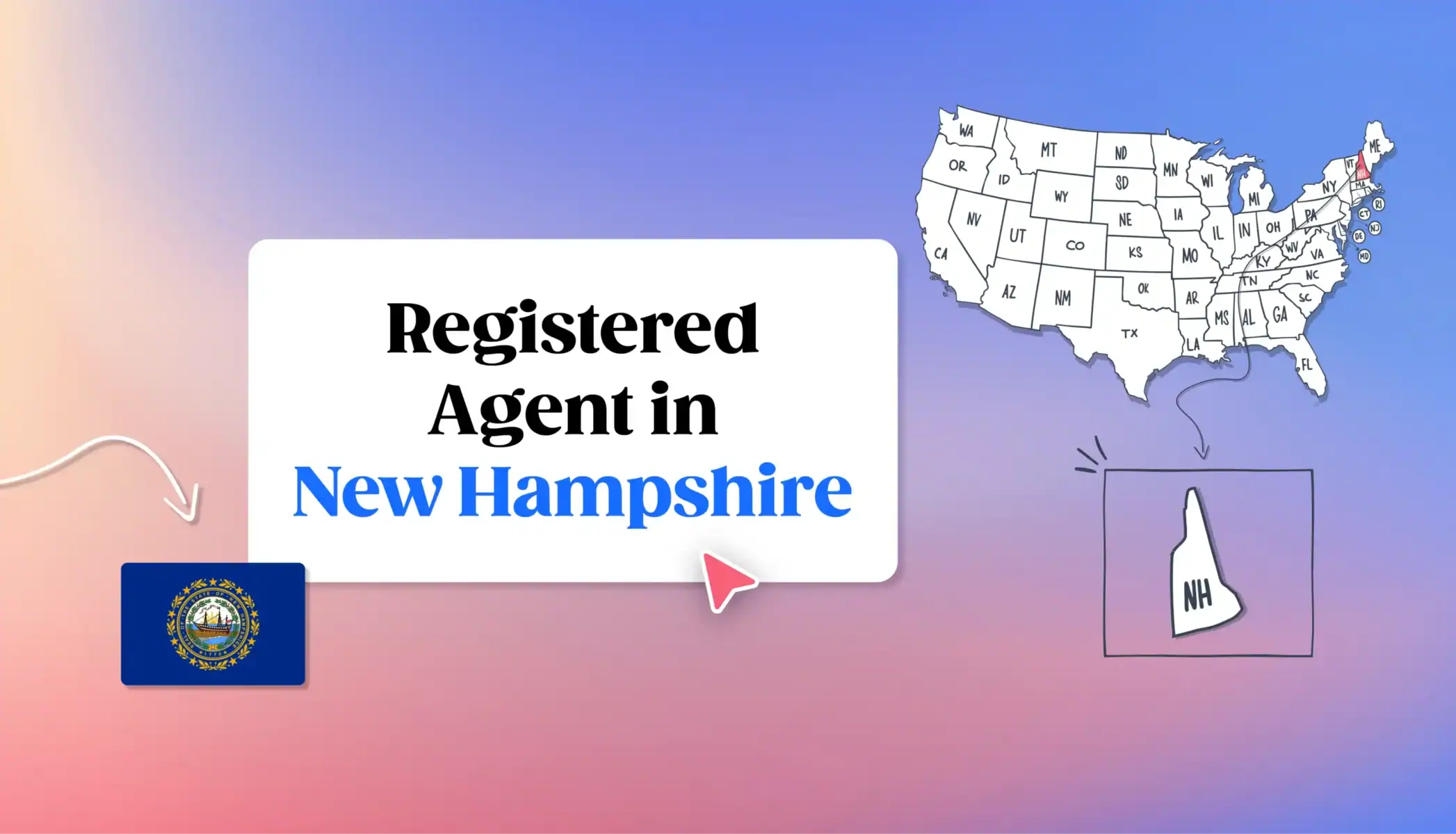 New Hampshire Registered Agent states map