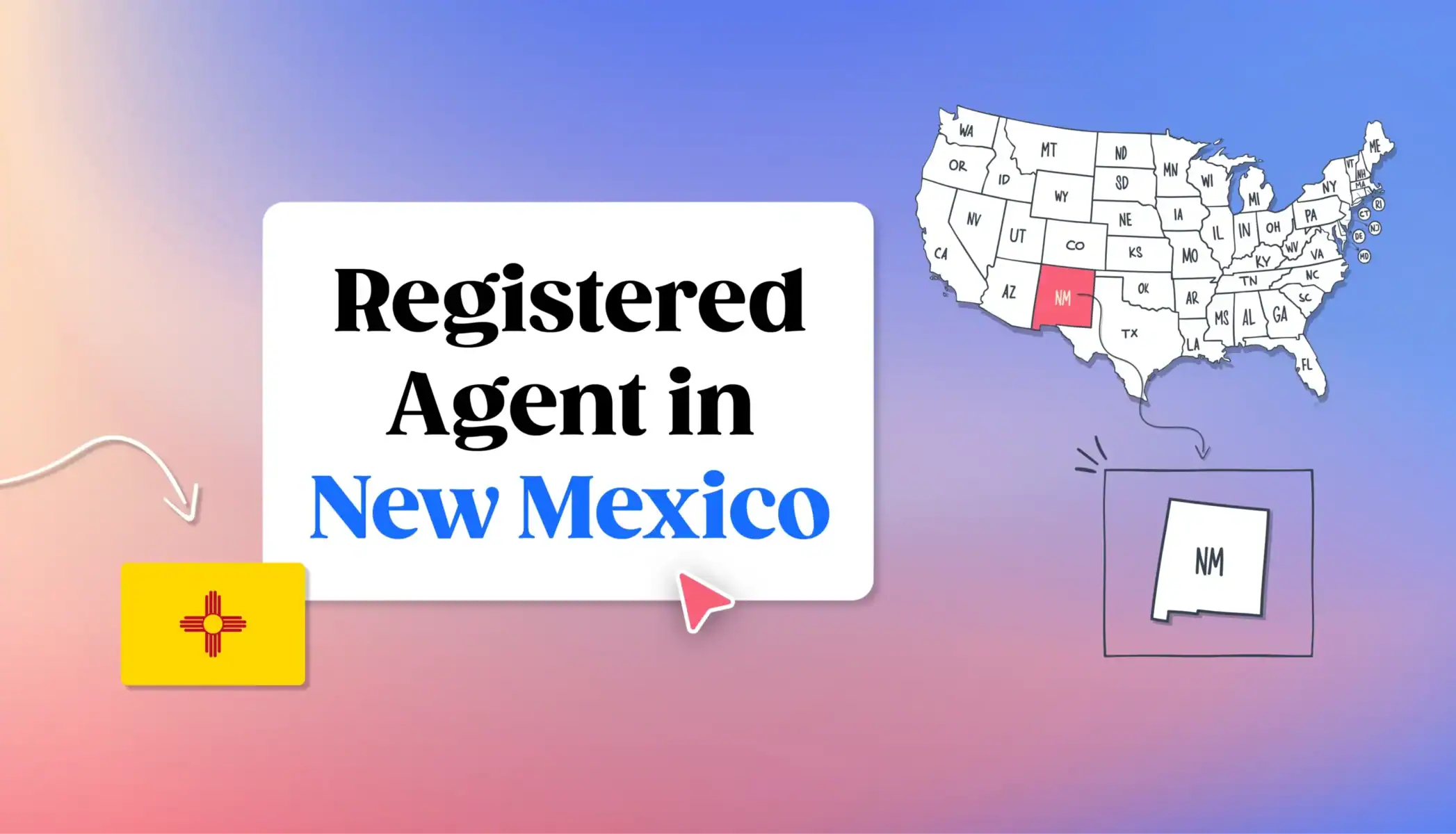 New Mexico Registered Agent states map
