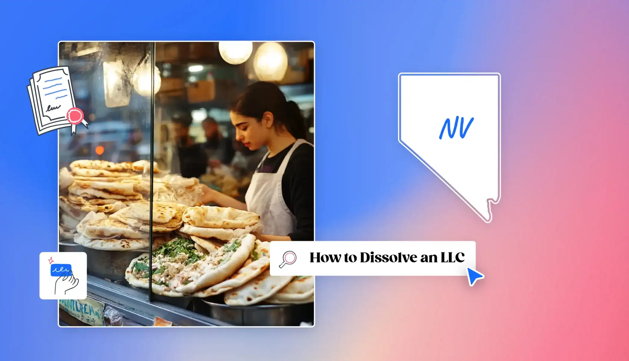 a business woman pondering how to dissolve an LLC in Nevada