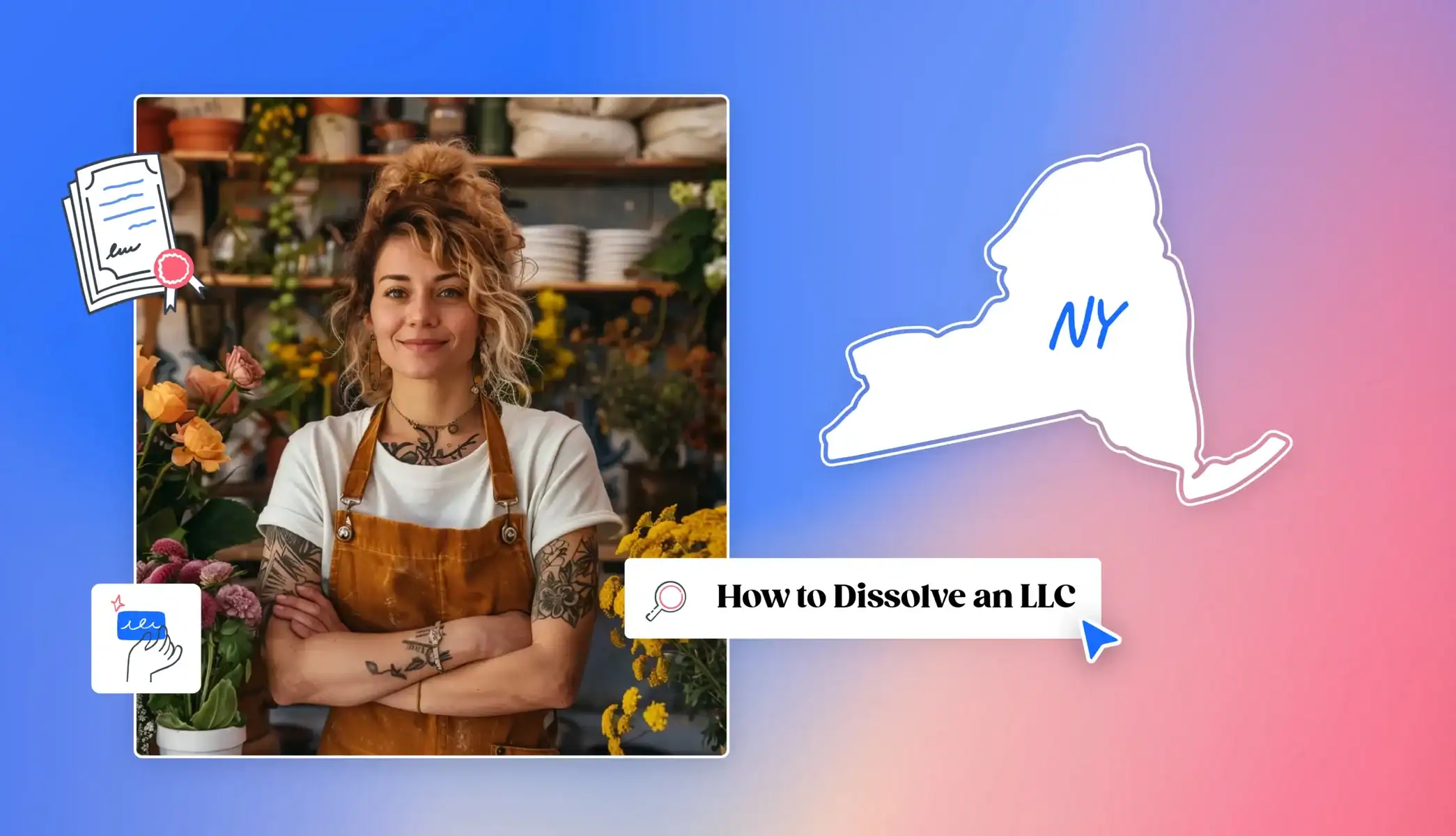how to dissolve an llc New York map