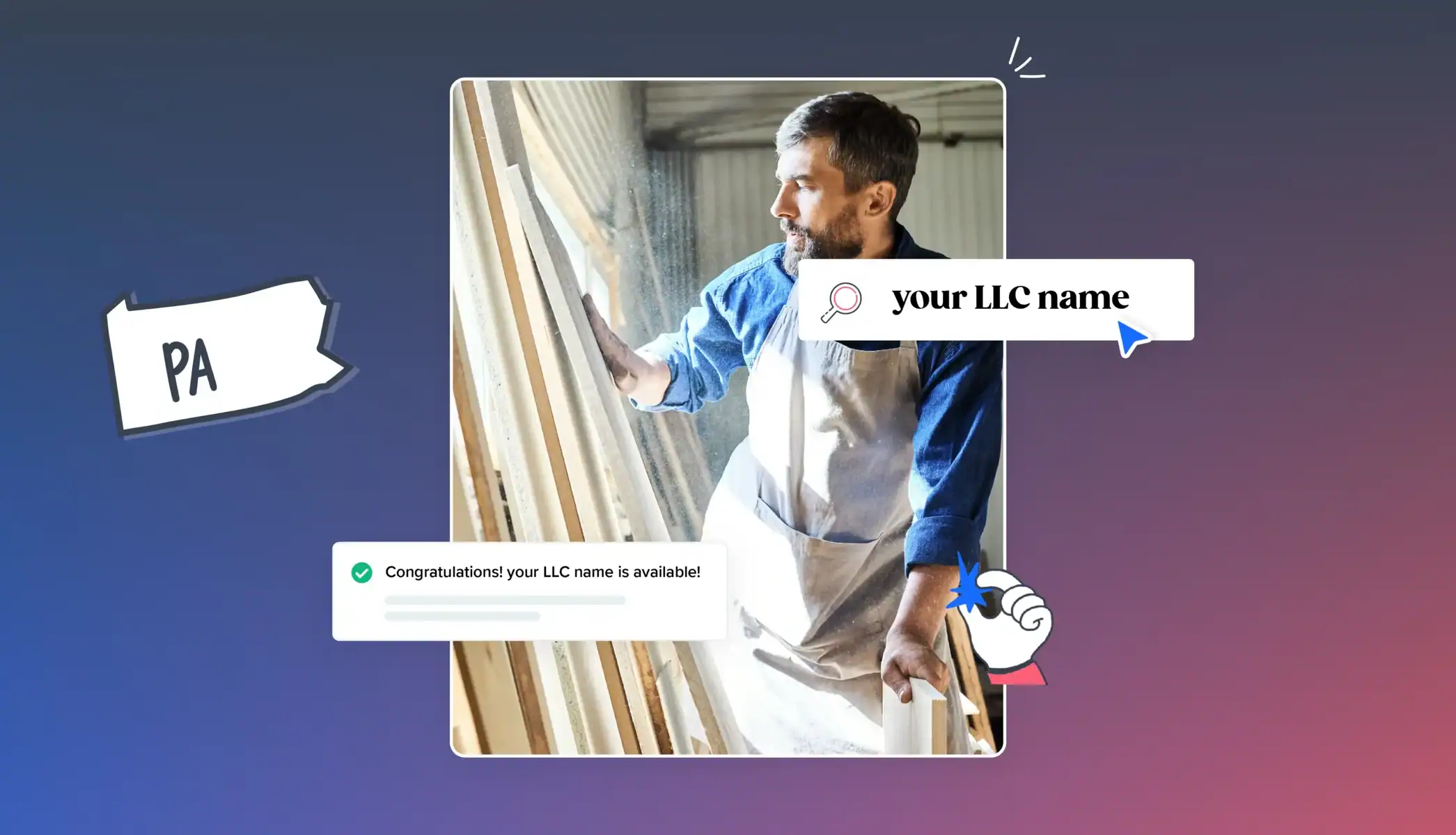 Pennsylvania LLC Business Name Search PA state map