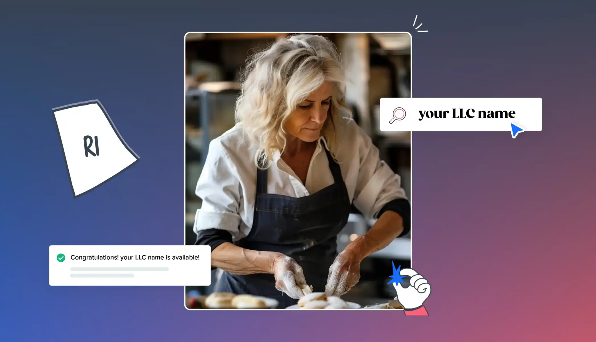 Rhode Island map your LLC name is available