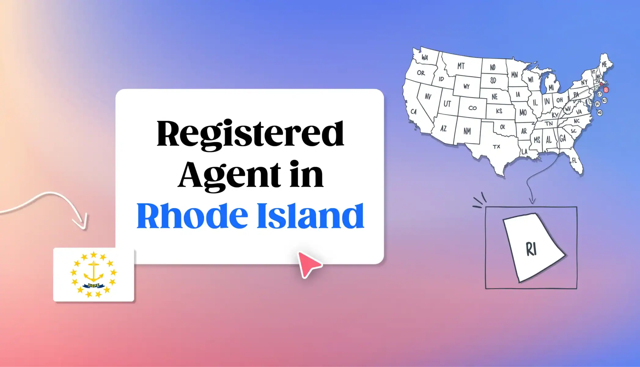 Rhode Island registered agent states map