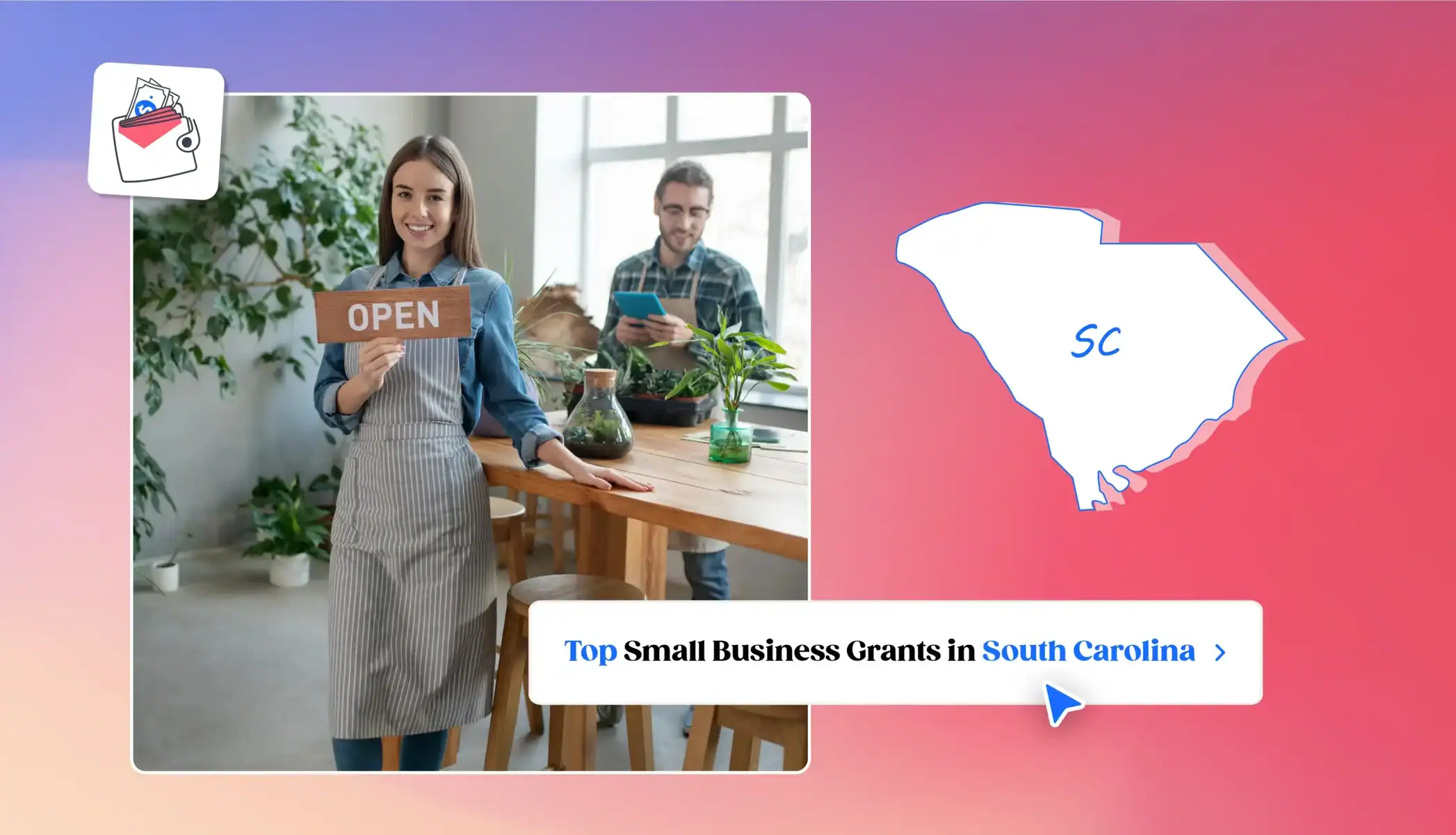Small business owners in South Carolina South Carolina state map