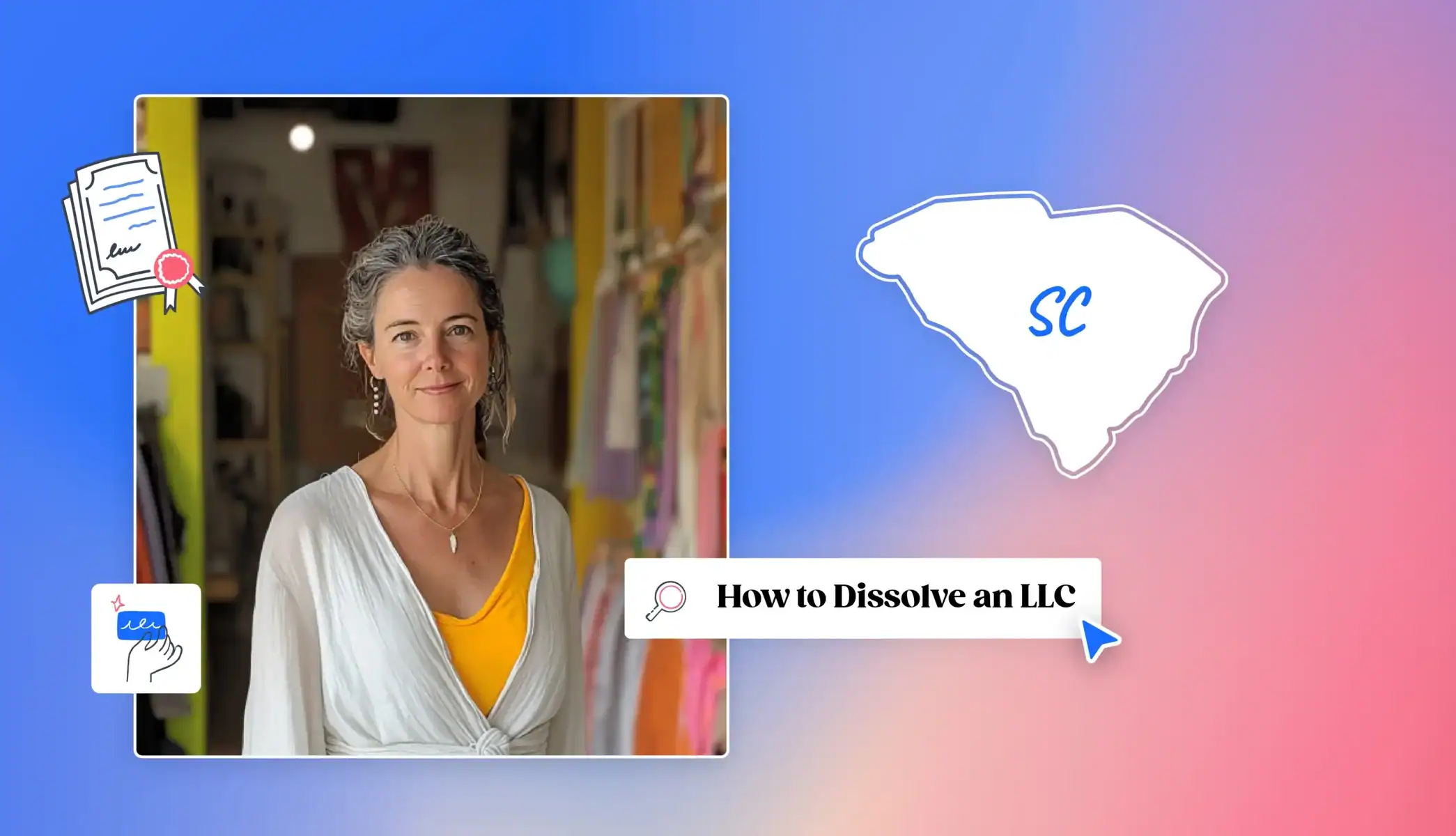 Dissolve LLC South Carolina South Carolina state map