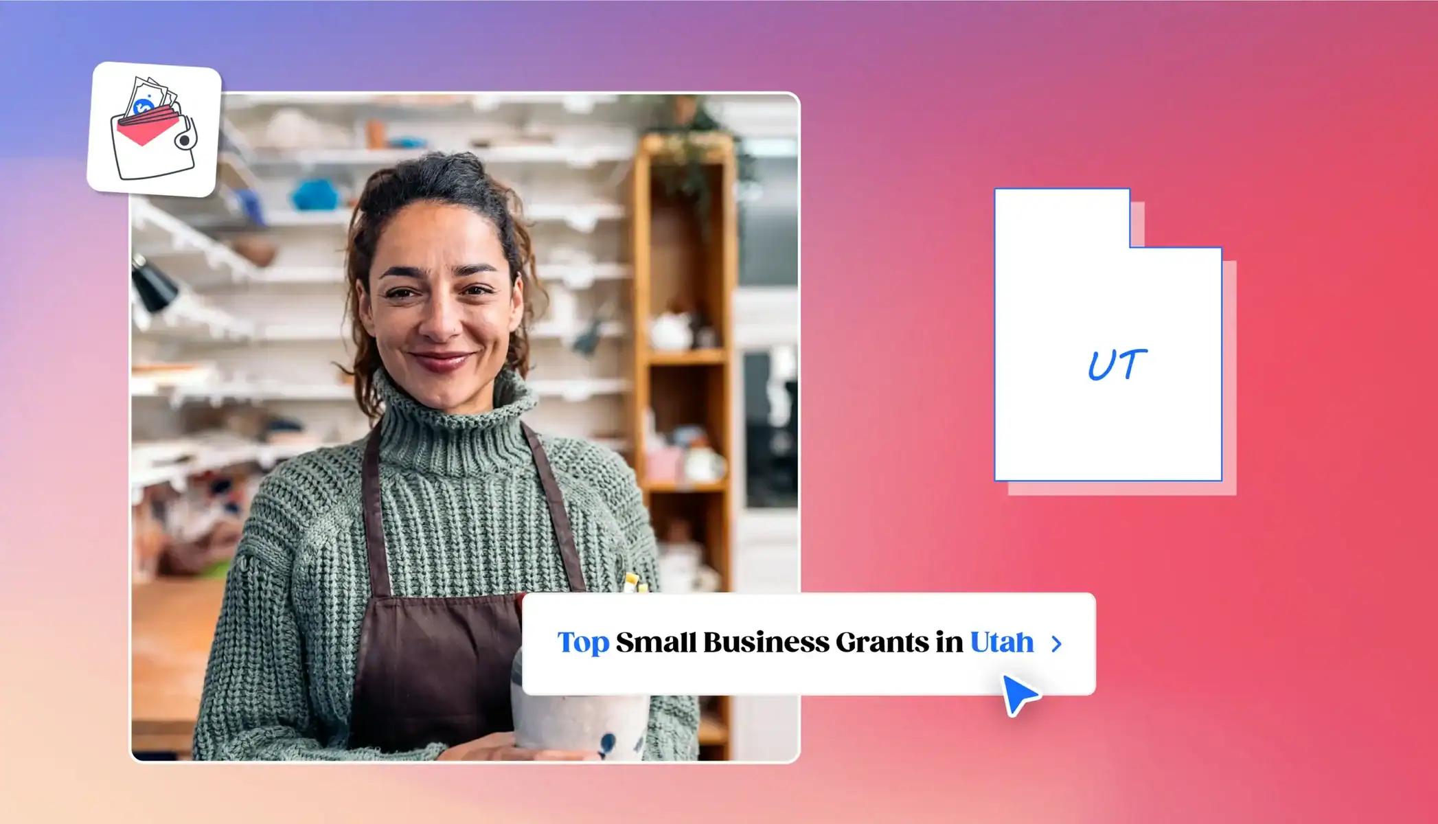 Small business owner in Utah Utah state map