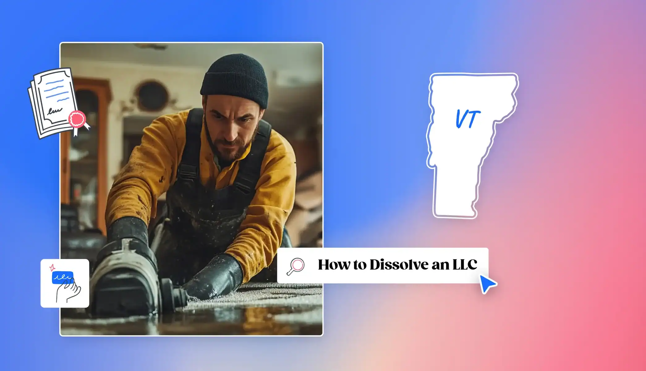 Vermont map how to dissolve an LLC