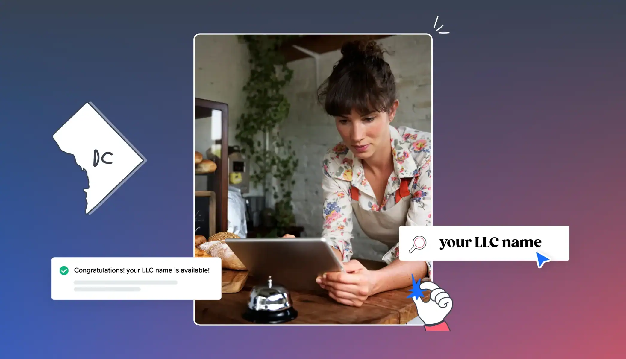 business entity search in Washington DC Washington DC state map