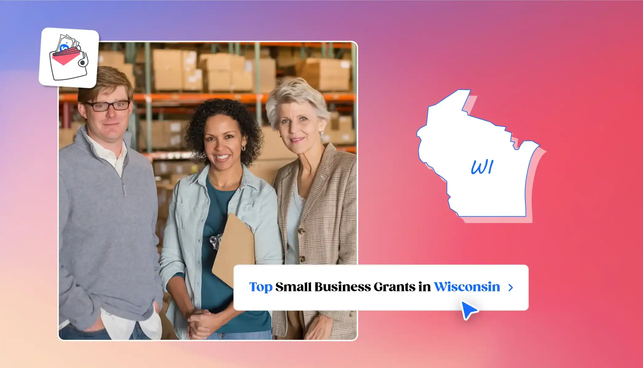 Small business owners in Wisconsin Wisconsin state map