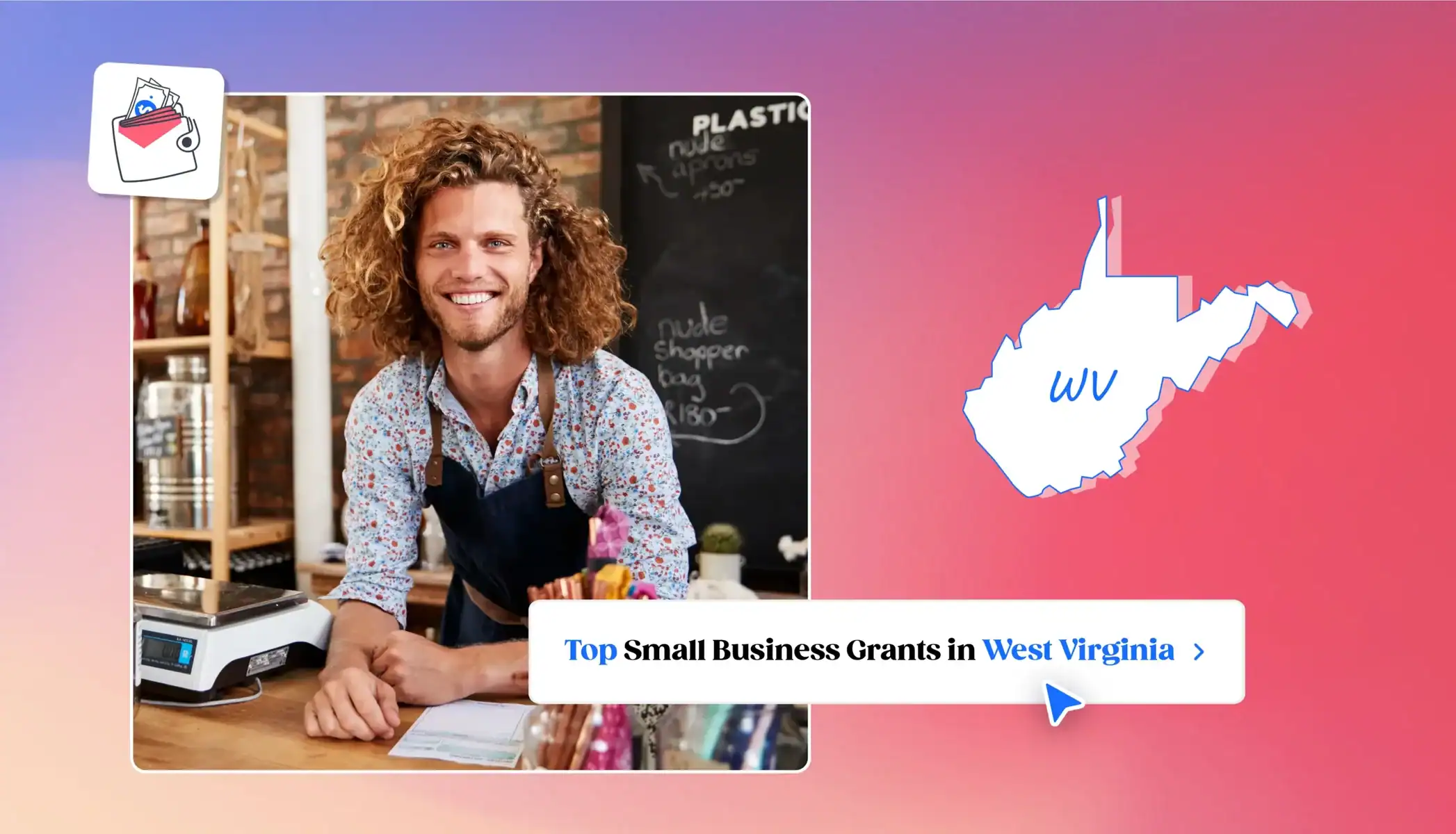 Business owner in West Virginia West Virginia state map